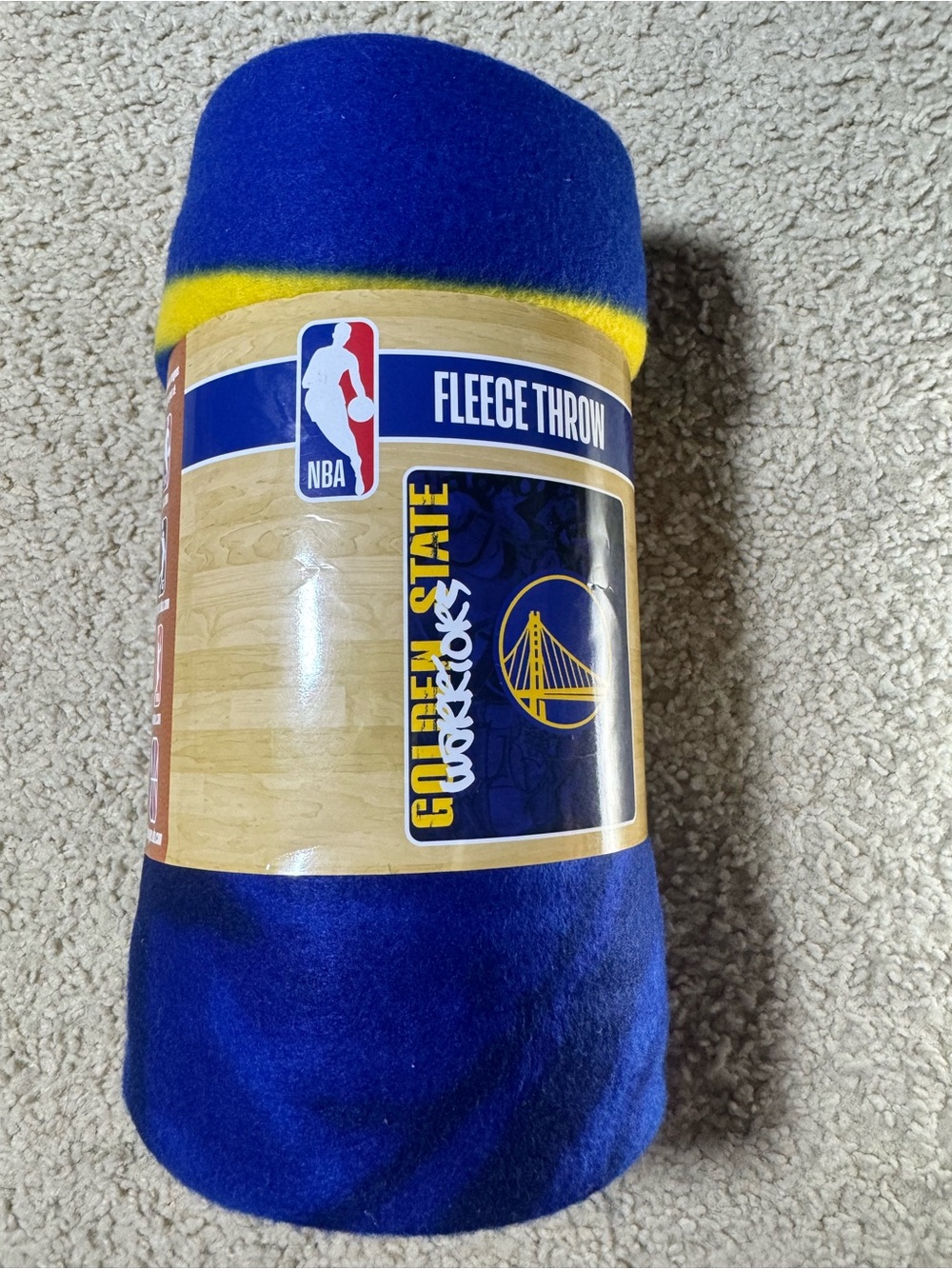 Golden State Warriors Fleece Throw Blanket 50x60 New